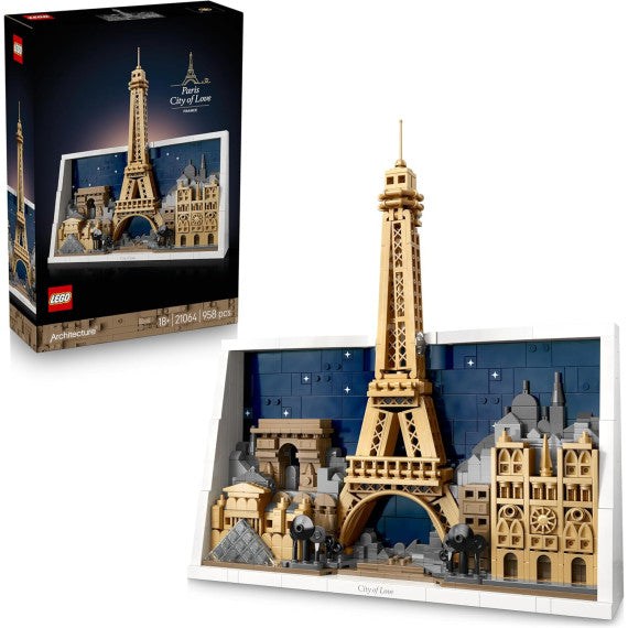 Lego Architecture - Parigi – La città dell’amore - Lego 21064 Parete 3D con Paesaggio Parigino Anni 18+ 958pz