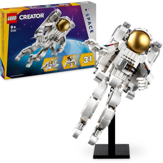 Lego Creator 3in1 - Astronauta - Lego 31152 Trasformabile in Cane o in Astronave Viper Jet Anni 9+ 647pz