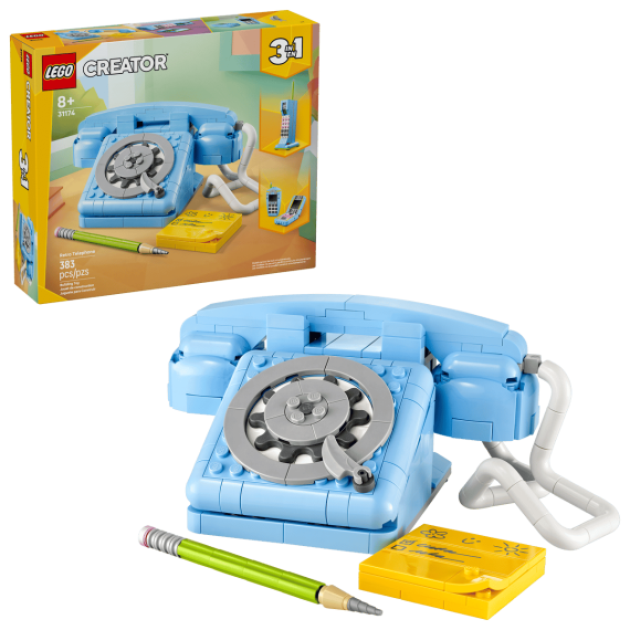 Lego Creator 3in1 - Telefono retrò - Lego 31174 Trasforma in 3 diversi modelli in stile retrò Anni 8+ 383pz