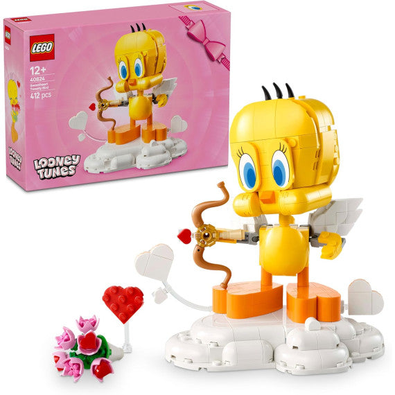 Lego Creator - Titti - Lego 40824 Modello Looney Tunes con Mazzo di Fiori, Cuore, Arco di Cupido Anni 12+ 412pz