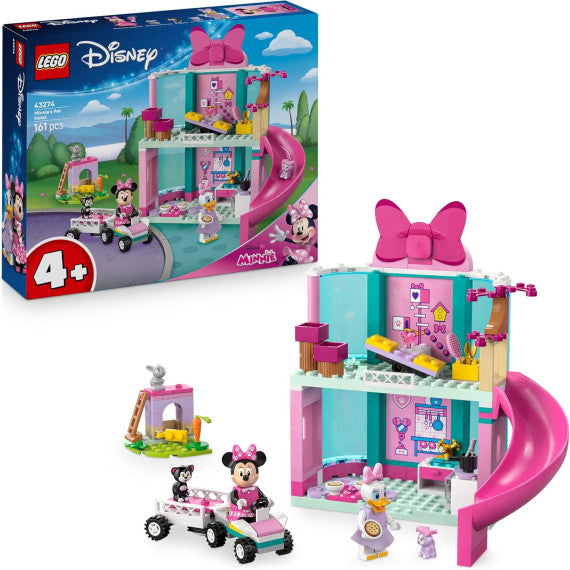 Lego Disney - L’hotel degli animali di Minni - Lego 43274 Minnie Mouse, Paperina e 3 Cuccioli Anni 4+ 161pz