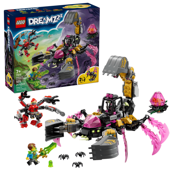 Lego DREAMZzz - Scorpione escavatore - Lego 71513 Trasformabile in Figura di Vespa - con 3 Minifigure e Creatura Anni 7+ 505pz