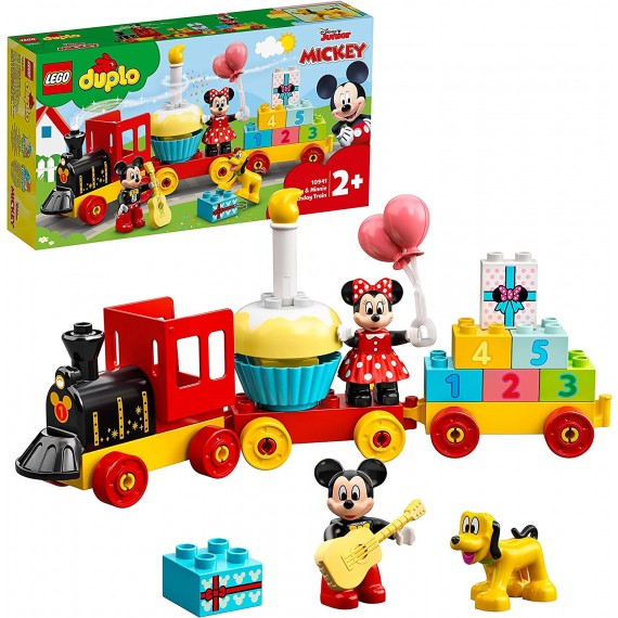 Lego Duplo Disney - Il Treno del Compleanno di Topolino e Minnie - Lego 10941 con Torta e Palloncini ANNI 2+