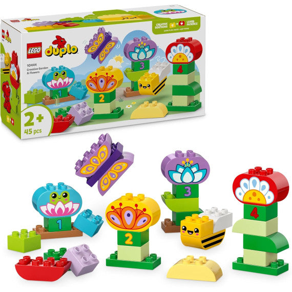 Lego Duplo - Giardino e fiori creativi - Lego 10444 con fiori e numeri 45pz Anni 2+