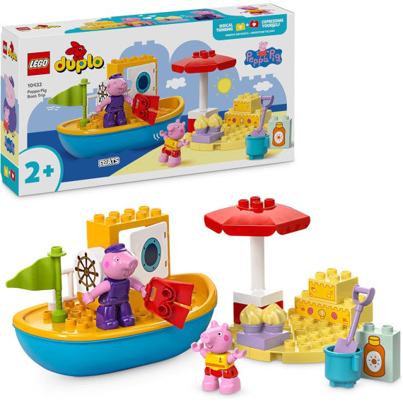 Lego Duplo - Viaggio in barca di Peppa Pig - Lego 10432 con Peppa Pig e Nonno Pig 23pz ANNI 2+
