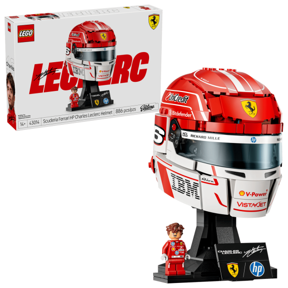 Lego Editions - Casco di Charles Leclerc Scuderia Ferrari HP - Lego 43014 con minifigura Anni 14+ 886pz
