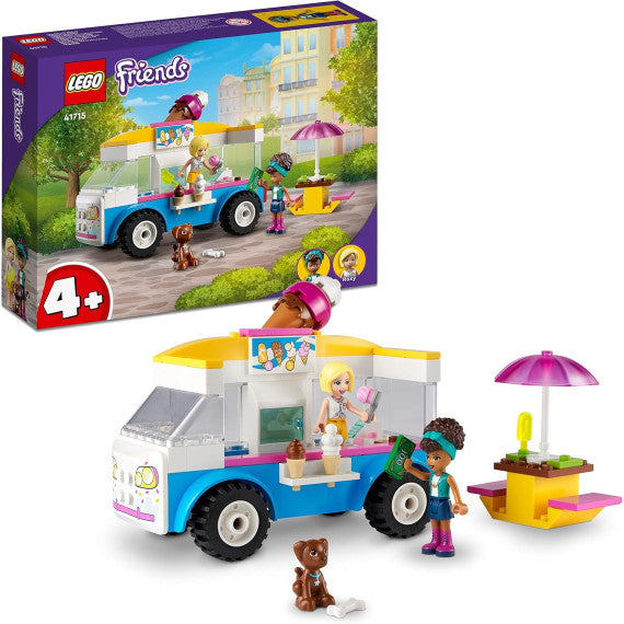Lego Friends - Il furgone dei gelati - Lego 41715 -RARO- con Mini Bamboline di Andrea e Roxy e cane Anni 4+ 84pz