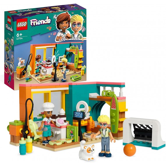 Lego Friends - La cameretta di Leo - Lego 41754 Set Camera da Letto a Tema Cucina e Video Making Personaggi 2023 ANNI 6+