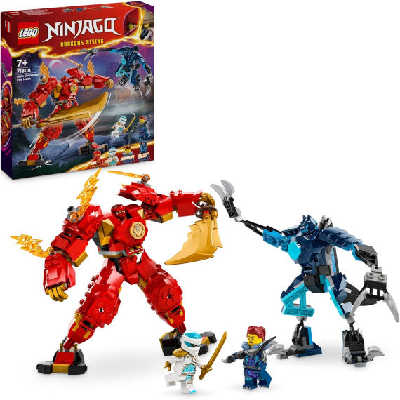 Lego Ninjago - Mech elemento Fuoco di Kai - Lego 71808 2 Action Figure snodabili e 4 minifigure tra cui Zane Anni 7+ 322pz