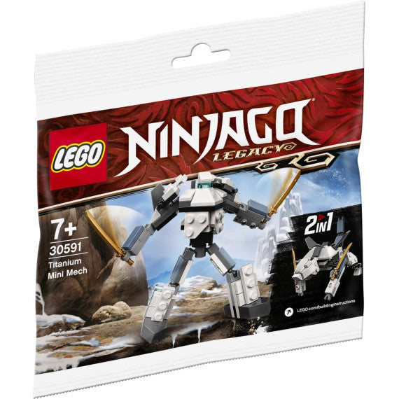 Lego Ninjago - Mech in titanio - Lego 30591 -RARO- LEGO Ninjago Polybag Set 77pz Anni 7+