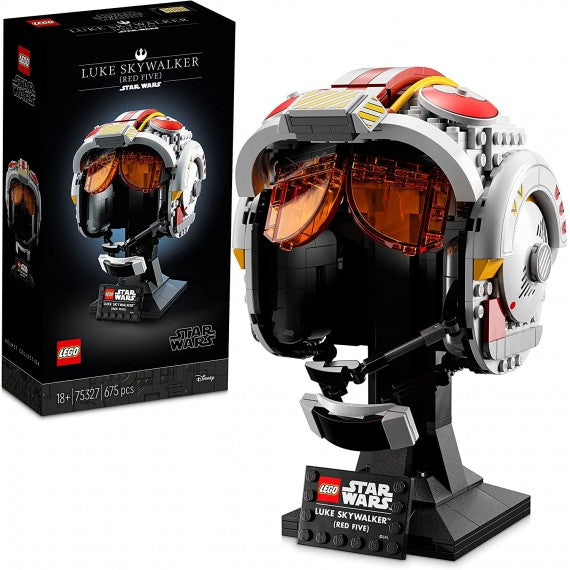 LEGO Star Wars - Casco di Luke Skywalker (Red Five) - LEGO 75327 Elmo da Collezione Esposizione Guerre Stellari ANNI 18+