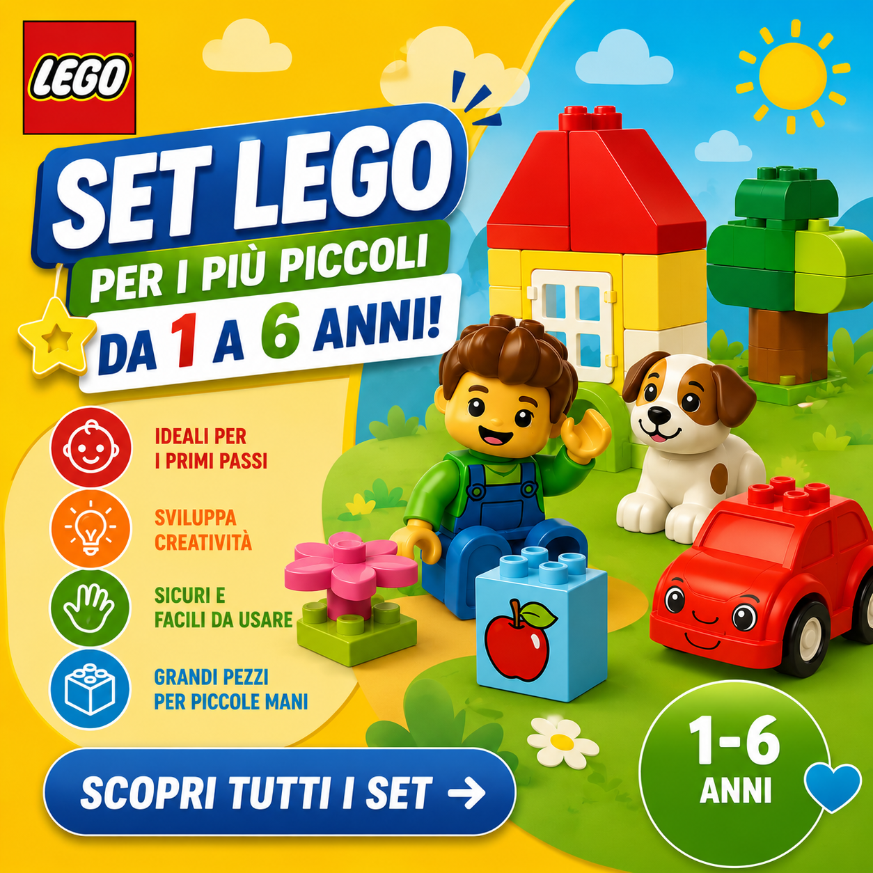 Collezioni Set Lego da 1 a 6 anni