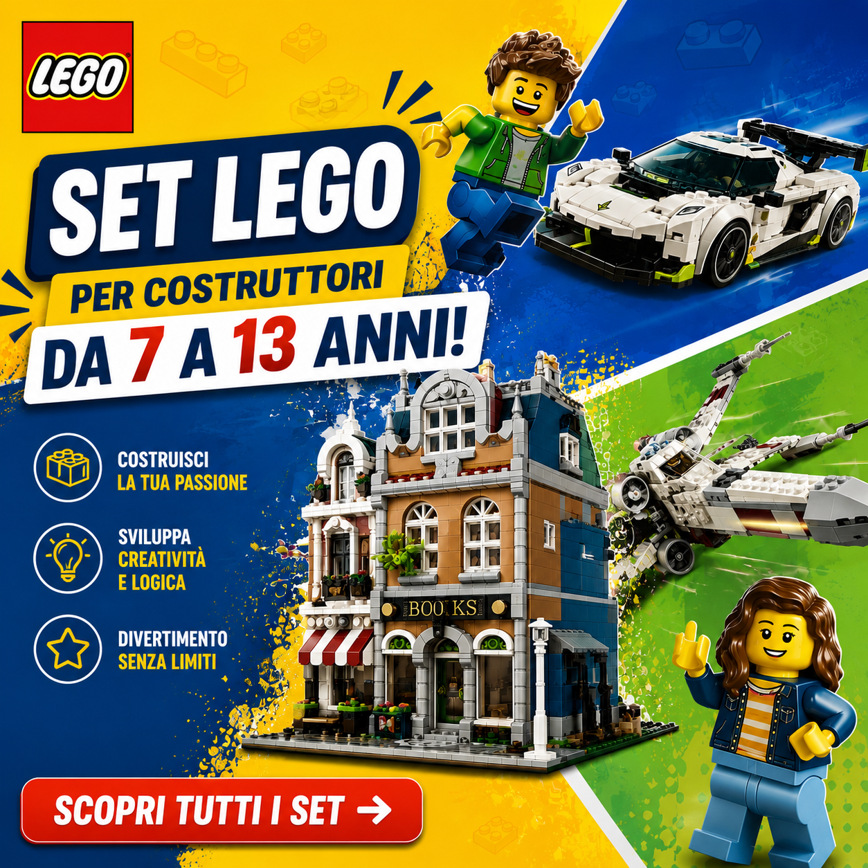 Collezioni Set Lego da 7 a 13 anni