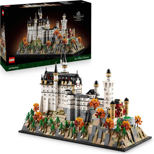 Lego Architecture - Castello di Neuschwanstein - Lego 21063 con Torri, Cortile e Interni Ricchi di Dettagli Anni 18+ 3455pz