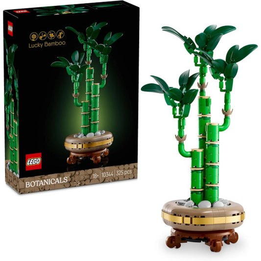 Lego Botanicals - Bambù del buon auspicio - Lego 10344 The Botanical Collection 3 steli di bambù verde con foglie 325pz Anni 18+