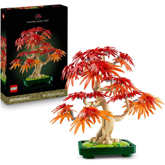 Lego Botanicals - Bonsai di acero rosso giapponese - Lego 10348 The Botanical Collection Foglie Rosse e Arancio 474pz Anni 18+