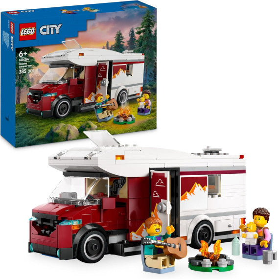 Lego City - Camper van delle vacanze d’avventura - Lego 60454 con 3 minifigure e accessori Anni 6+ 385pz