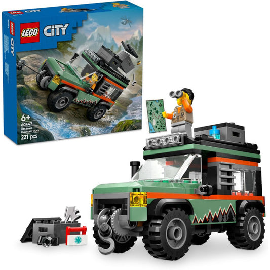 Lego City - Fuoristrada di montagna 4x4 - Lego 60447 Set con Jeep e minifigura Anni 6+ 221pz