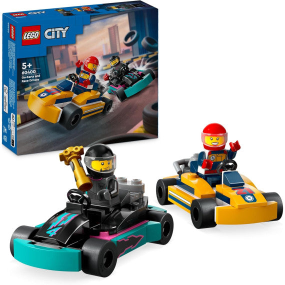 Lego City - Go-kart e piloti - Lego 60400 Kart da Corsa con 2 Minifigure di Piloti Anni 5+ 99pz