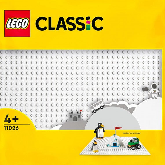 Lego Classic - Base bianca Tavola per Costruzioni Quadrata con 32x32 Bottoncini - LEGO 11026 ANNI 4+