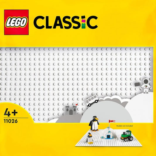 Lego Classic - Base bianca Tavola per Costruzioni Quadrata con 32x32 Bottoncini - LEGO 11026 ANNI 4+