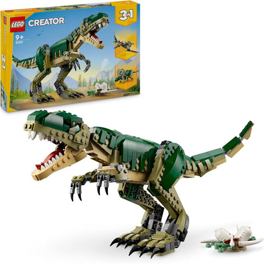 Lego Creator 3 in 1 - T. rex - Lego 31151 3 Modellini Snodabili come T. Rex, Triceratopo o Pterodattilo 626pz Anni 9+