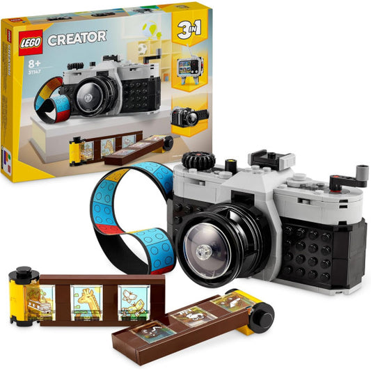 Lego Creator 3in1 - Fotocamera retrò - Lego 31147 Fotocamera o Videocamera o TV Vintage 261pz Anni 8+