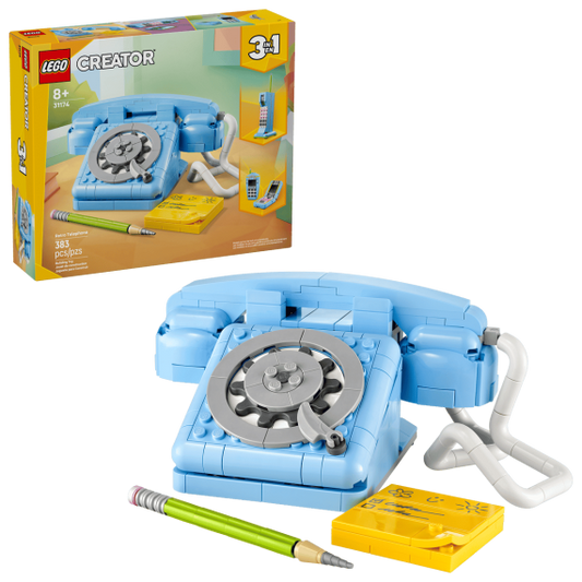 Lego Creator 3in1 - Telefono retrò - Lego 31174 Trasforma in 3 diversi modelli in stile retrò Anni 8+ 383pz