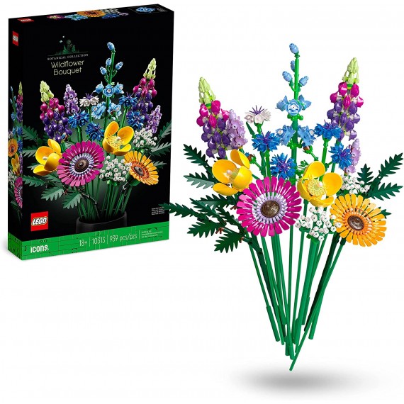 Lego The Botanical Collection - Bouquet fiori selvatici - Lego 10313 Icons con Papaveri e Lavanda LEGO ANNI 18+