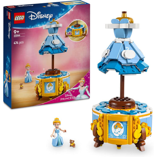 Lego Disney - Abito di Cenerentola - Lego 43266 con Espositore Personalizzabile, Mini Bambolina Anni 9+ 474pz