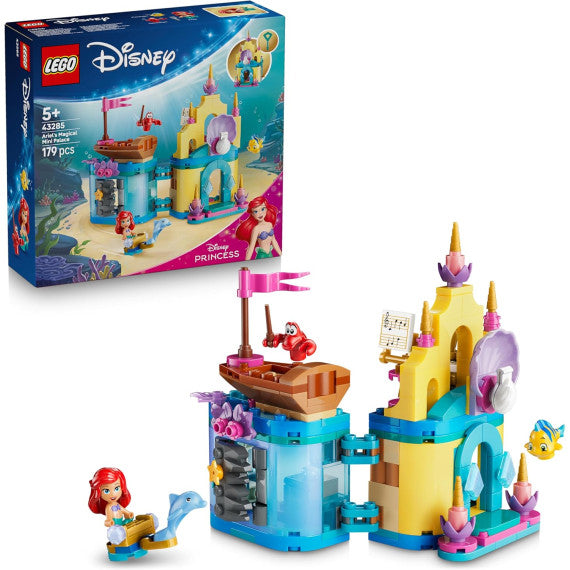 Lego Disney - Il magico Mini-palazzo di Ariel - Lego 43285 Castello della Sirenetta con Sebastian e Flounder Anni 5+ 179pz