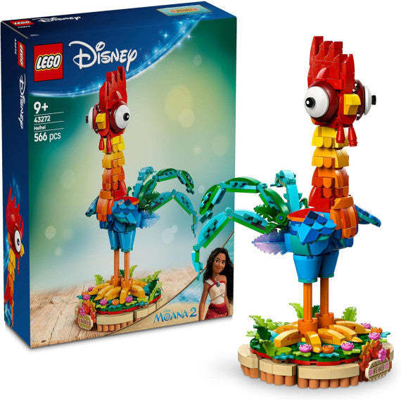 Lego Disney Oceania - HeiHei - Lego 43272 gallo con testa Girevole, ali, piume e coda mobili Anni 9+ 566pz