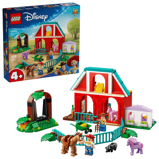 Lego Disney Pixar - Il ranch dei cavalli di Blaze -  Lego 43304 con Woody e Jessie 3 Cavalli e un Maiale 209pz Anni 4+