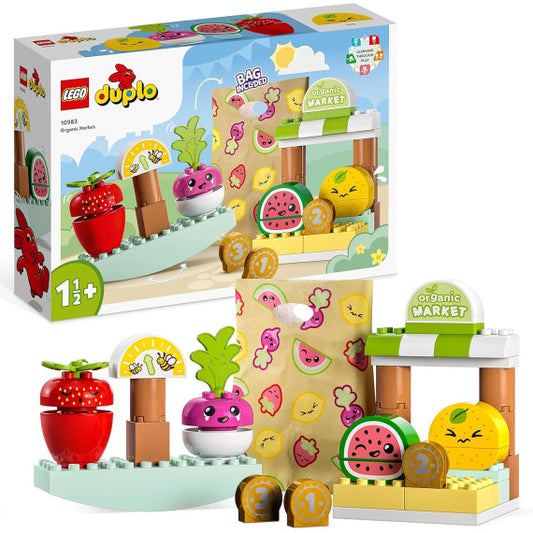 Lego Duplo - Mercato biologico - Lego 10983 Set Creativo con Cibo per Imparare i Numeri Anni 1.5+ 40pz