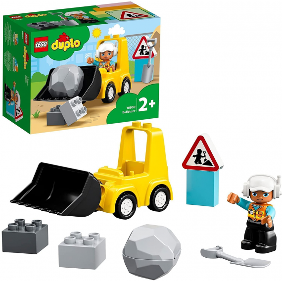 Lego Duplo Town - Camion e Scavatore Cingolato -  Lego 10931 con bulldozer giocattolo con scavatrice 20pz Anni 2+