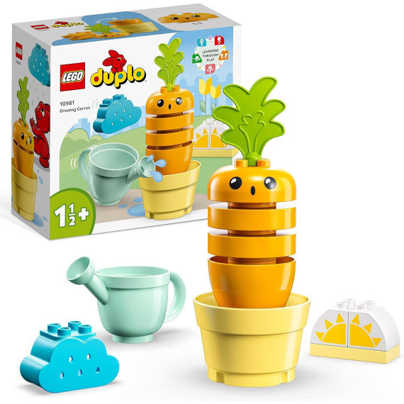 Lego Duplo - Una carota che cresce - LEGO 10981 Gioco Impilabile di Verdura e Accessori 11pz Anni 1.5+