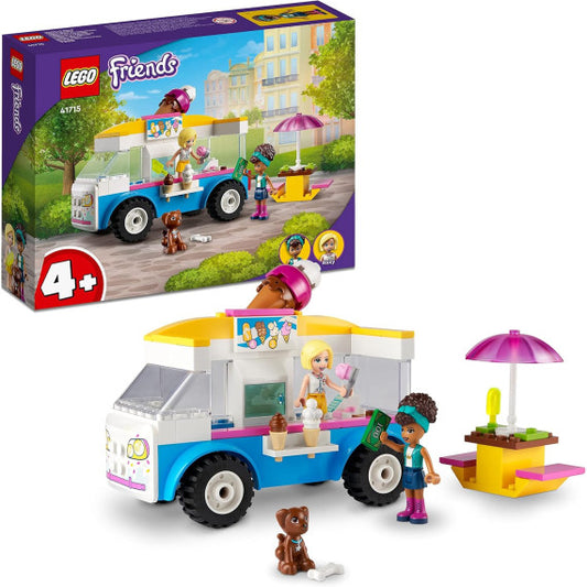 Lego Friends - Il furgone dei gelati - Lego 41715 -RARO- con Mini Bamboline di Andrea e Roxy e cane Anni 4+ 84pz