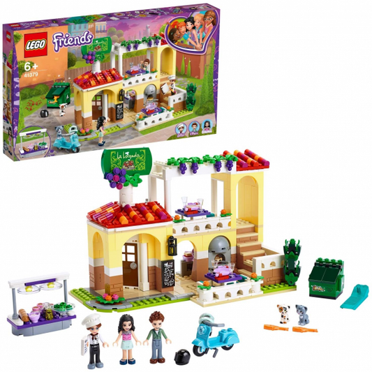 Lego Friends - Il Ristorante di Heartlake City - Set Pizzeria con 3 Mini-Doll, Scooter e 2 Figure di Gatti - 41379