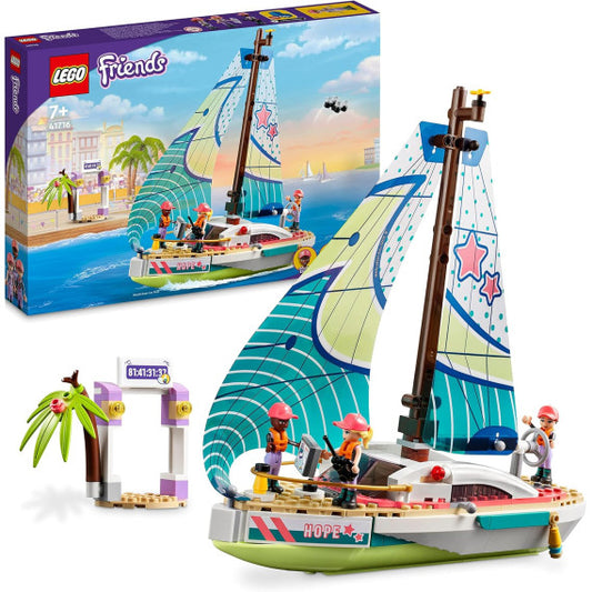 Lego Friends - L’avventura in barca a vela di Stephanie - Lego 41716 -RARO- con Imbarcazione e 3 Mini Bamboline Anni 7+ 304pz