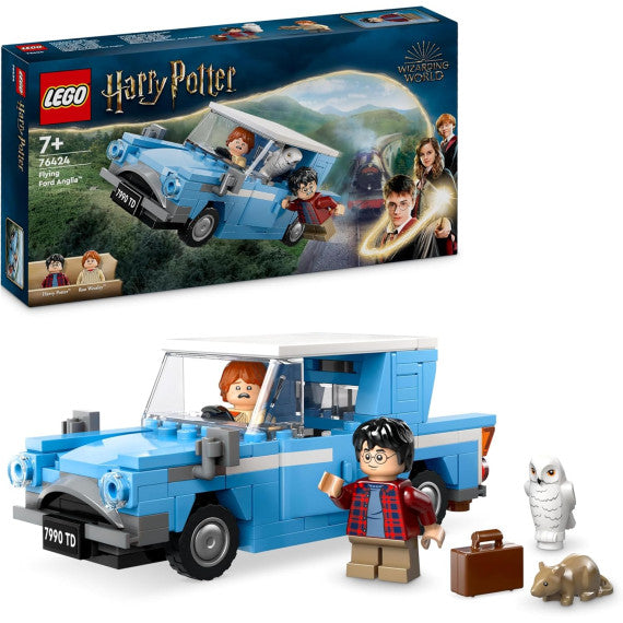 Lego Harry Potter - Ford Anglia™ volante - Lego 76424 Auto con Ron Weasley, Edvige e Bacchette Magiche 165pz Anni 7+