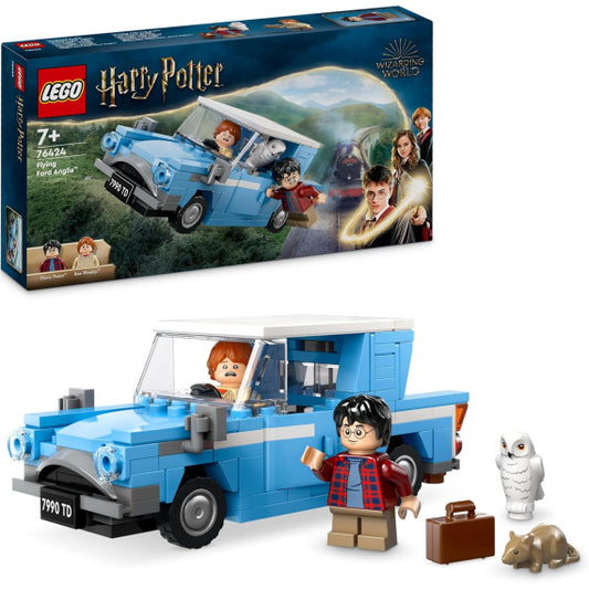 Lego Harry Potter - Ford Anglia™ volante - Lego 76424 Auto con Ron Weasley, Edvige e Bacchette Magiche 165pz Anni 7+