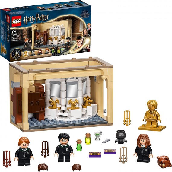 Lego Harry Potter - Hogwarts: Errore della pozione polisucco - Lego 76386 Castello con Minifigure d'Oro ANNI 7+