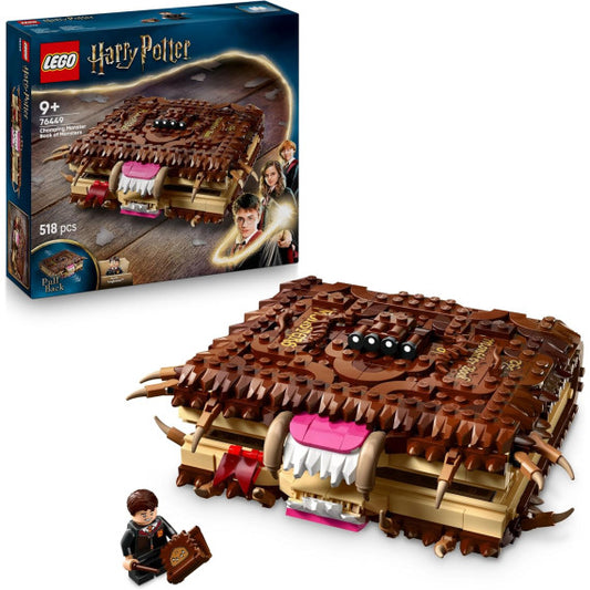 Lego Harry Potter - Il Libro Mostro dei mostri azzannante - Lego 76449 con Motore Pull-Back e Bocca Apribile 518pz Anni 9+