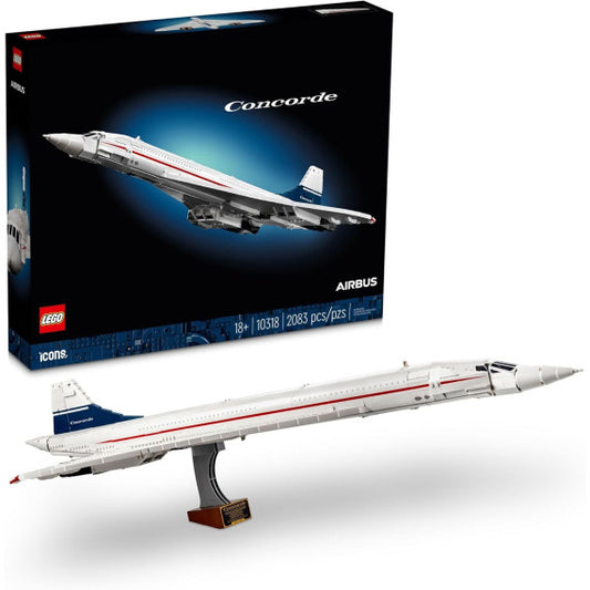 Lego Icons - Concorde - Lego 10318 Esclusivo con dettagli autentici e 3 modalità, supersonico 2083pz ANNI 18+