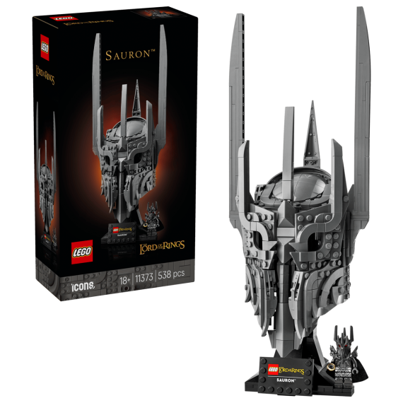 Lego Icons - Il Signore degli Anelli: Elmo di Sauron - Lego 11373 con l'Unico Anello e una Minifigura 538pz Anni 18+