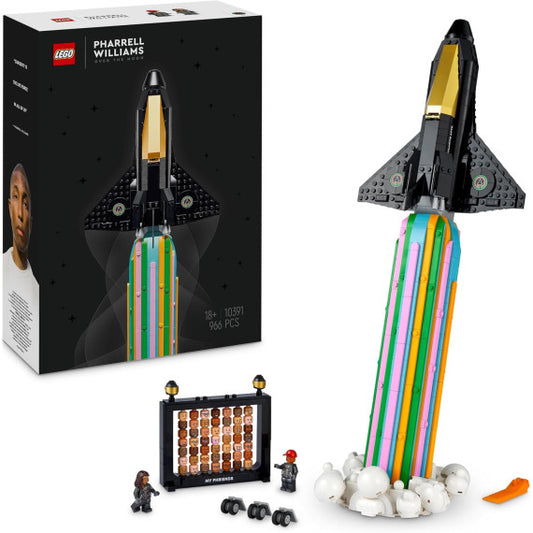 Lego Icons - Sulla Luna con Pharrell Williams - Lego 10391 ESCLUSIVO set Sulla luna con abaco 966pz Anni 18+