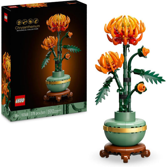 Lego Icons The Botanical Collection - Crisantemo - Lego 10368 Decorazione Floreale Artificiale 278pz ANNI 18+