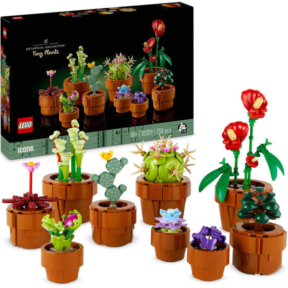 Lego Icons The Botanical Collection - Piantine - Lego 10329 Collezione Botanica con Fiori Artificiali in Vaso 758pz ANNI 18+