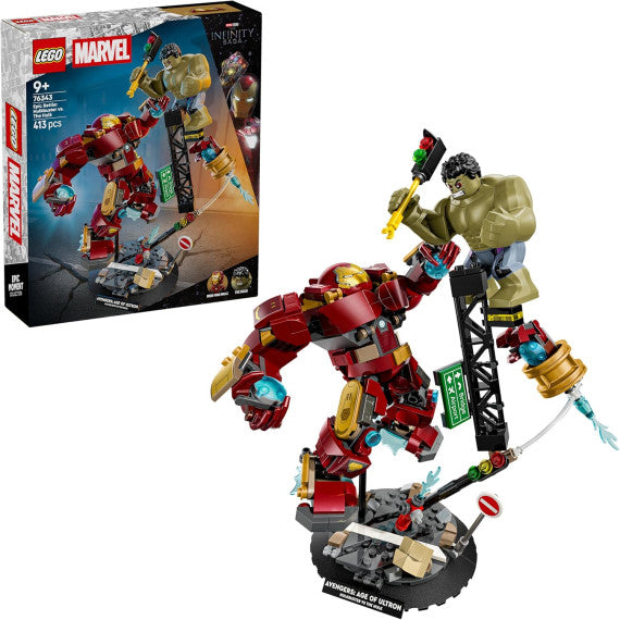 Lego Marvel - Battaglia epica: Hulkbuster vs. The Hulk - Lego 76343 con 2 Action Figure e Minifigure di Iron Man Anni 9+ 413pz