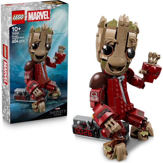 Lego Marvel - Groot in tuta da Ravager - Lego 76341 Groot è dotato di un detonatore con 2 pulsanti e 2 leve Anni 10+ 604pz